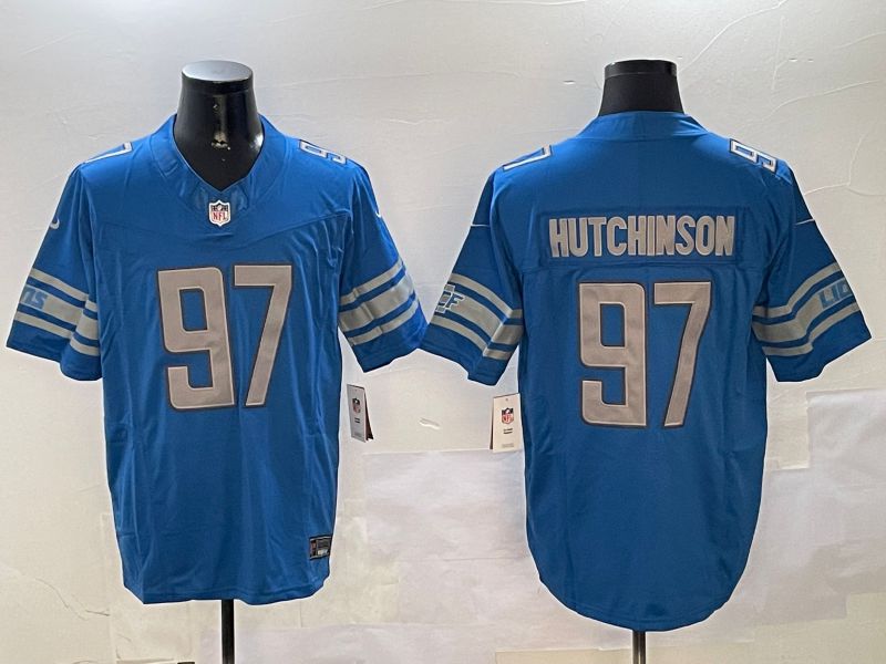 Men Detroit Lions #97 Hutchinson Blue three generations 2024 Nike Limited NFL Jersey style 0102->detroit lions->NFL Jersey